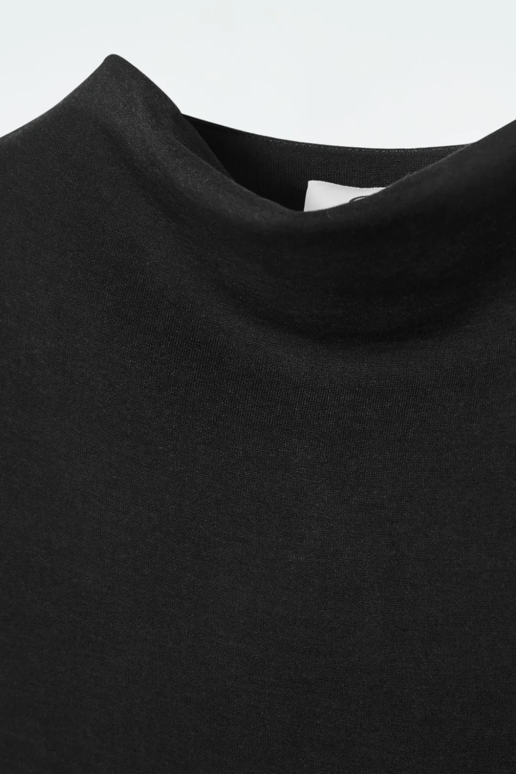Sale COS COWL-NECK LONG-SLEEVED MAXI DRESS BLACK