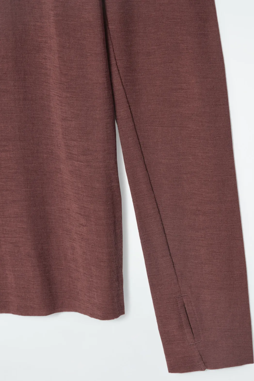 Sale COS CREW-NECK MERINO WOOL TOP BROWN