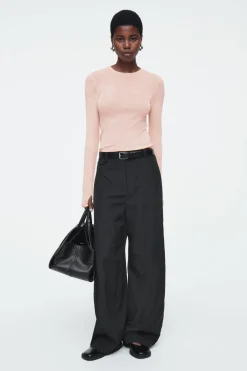 Online COS CREW-NECK MERINO WOOL TOP PEACH
