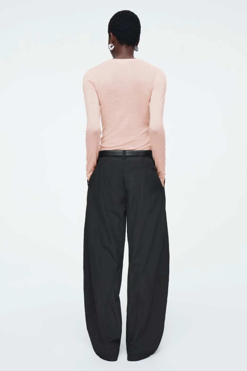 Online COS CREW-NECK MERINO WOOL TOP PEACH