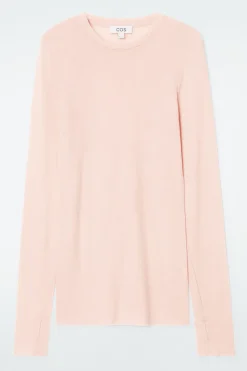Online COS CREW-NECK MERINO WOOL TOP PEACH