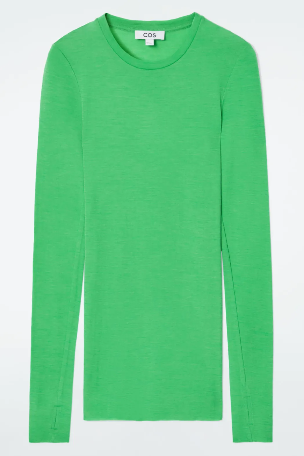 Online COS CREW-NECK MERINO WOOL TOP BRIGHT GREEN