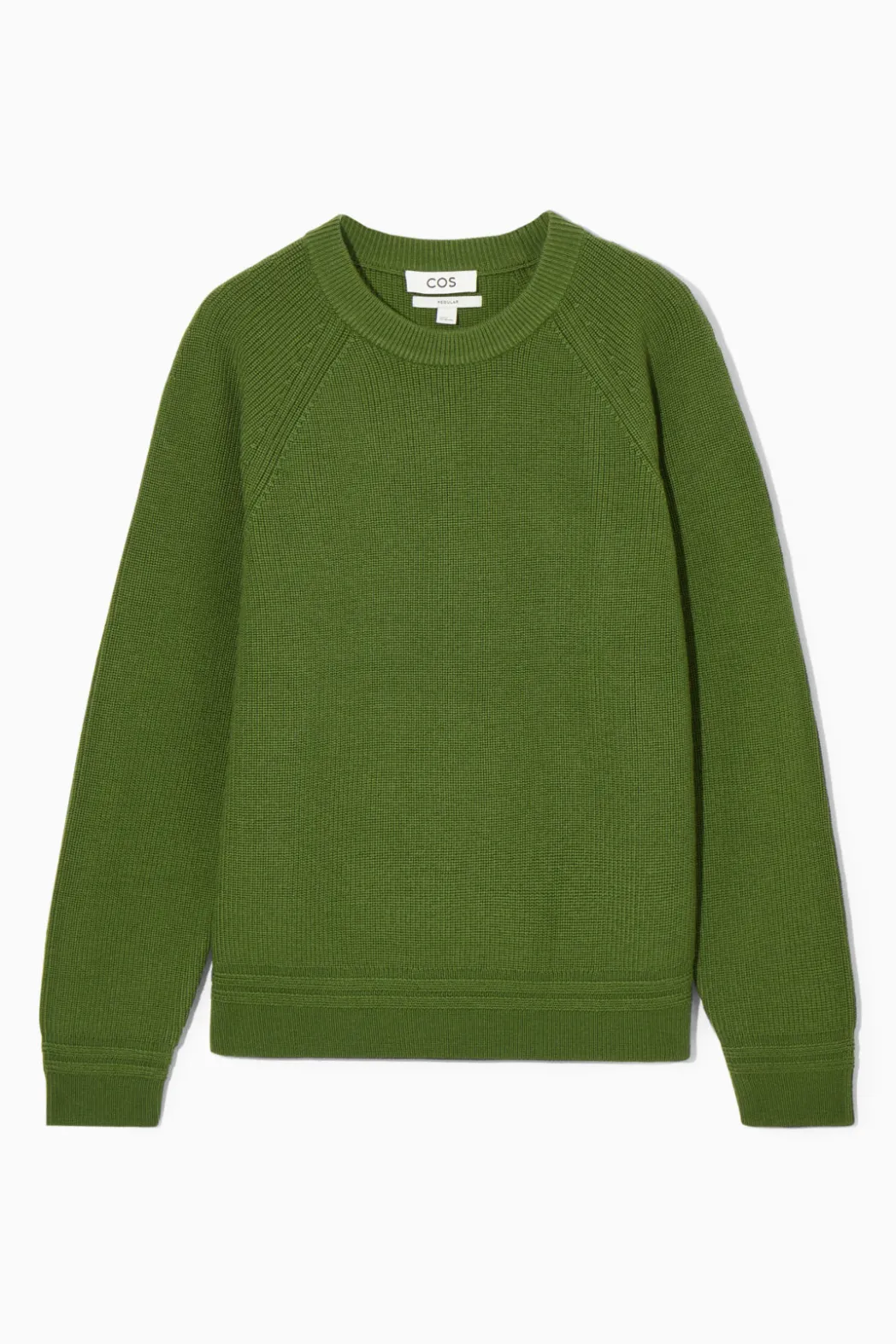 COS CREW-NECK WOOL SWEATER GREEN