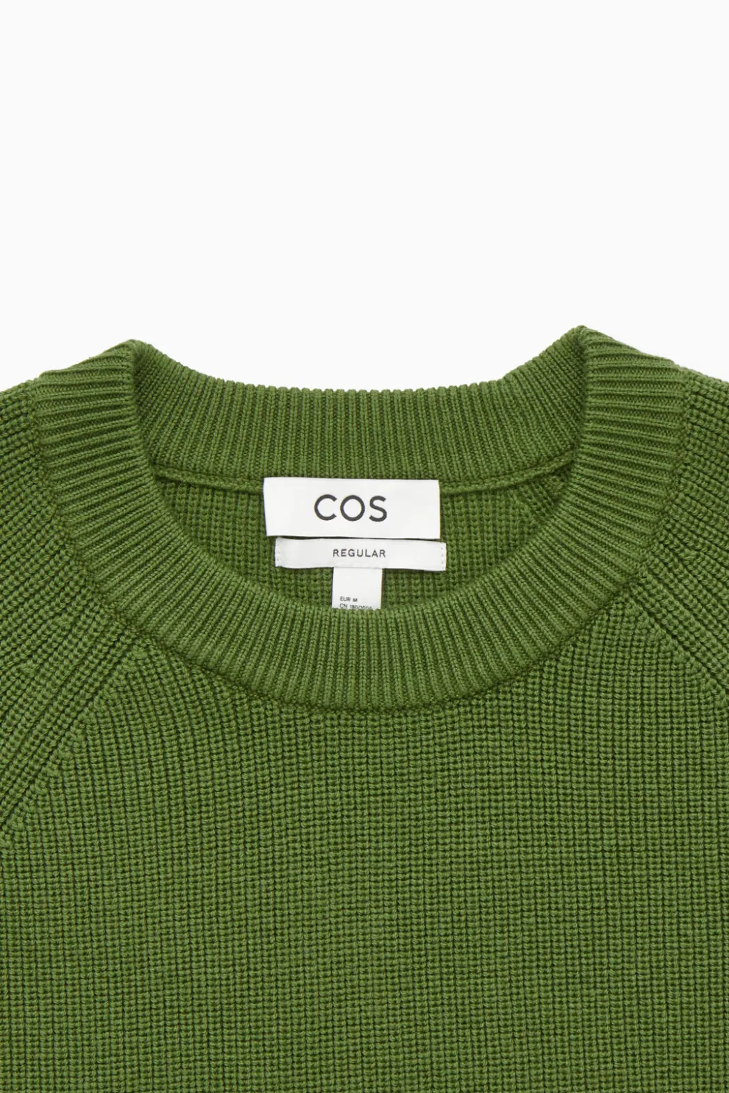 COS CREW-NECK WOOL SWEATER GREEN