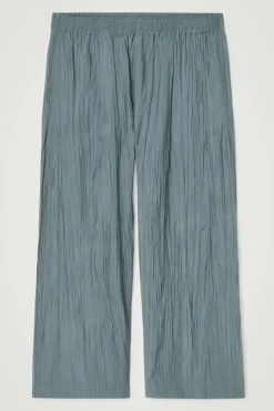 Hot COS CRINKLED WIDE-LEG PANTS BLUE