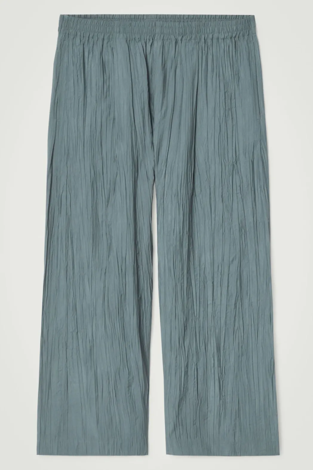 Hot COS CRINKLED WIDE-LEG PANTS BLUE