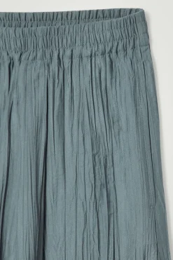 Hot COS CRINKLED WIDE-LEG PANTS BLUE