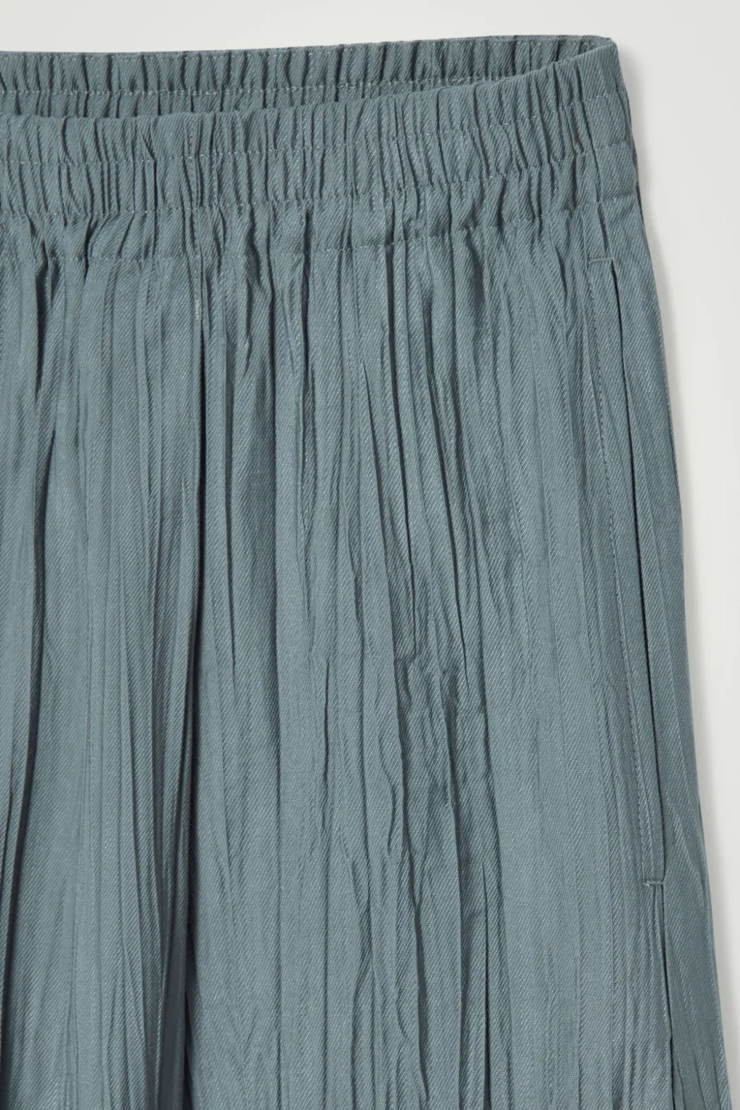 Hot COS CRINKLED WIDE-LEG PANTS BLUE