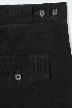 Hot COS CROPPED CORDUROY PANTS BLACK