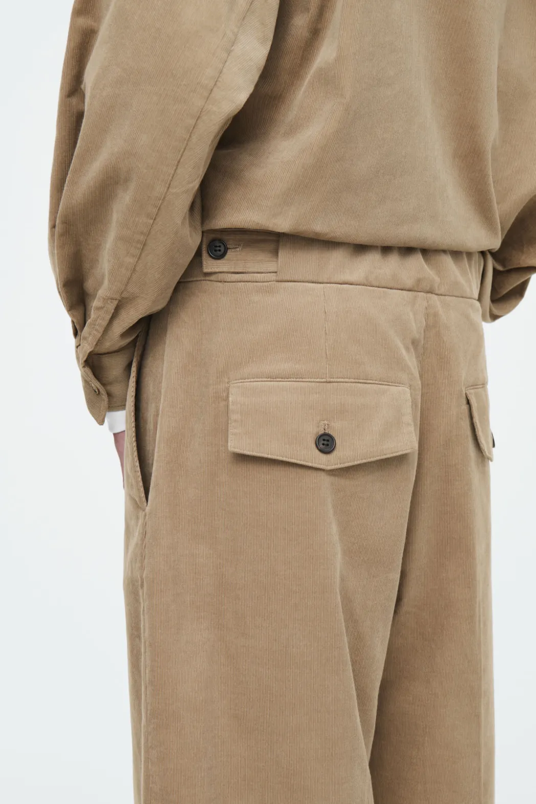 Best COS CROPPED CORDUROY PANTS BEIGE