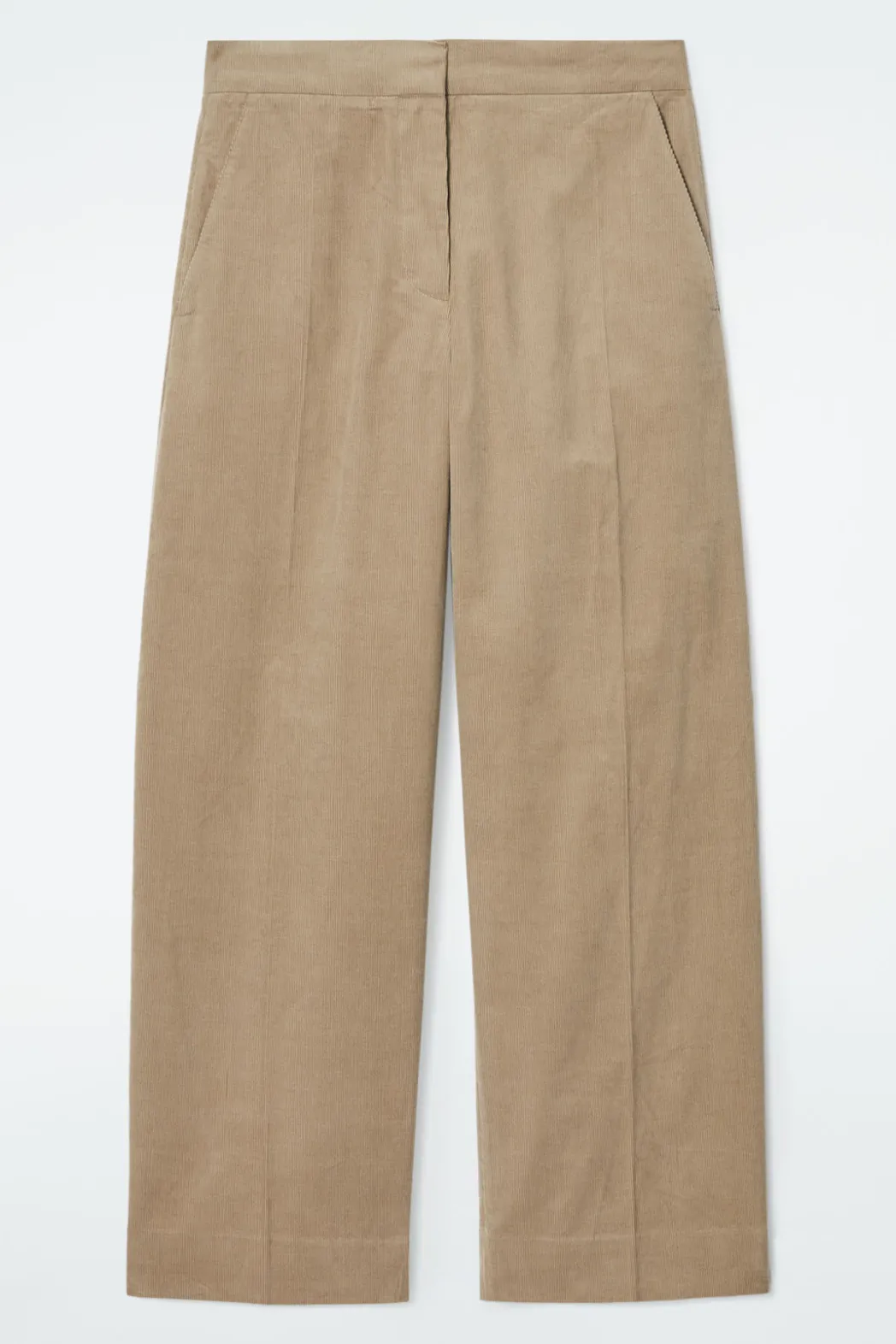 Best COS CROPPED CORDUROY PANTS BEIGE