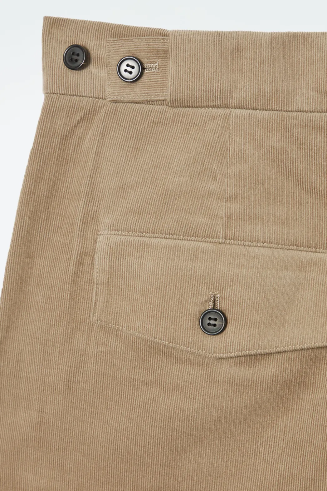 Best COS CROPPED CORDUROY PANTS BEIGE
