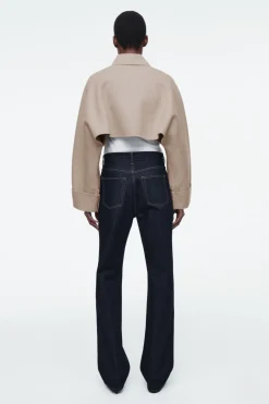 Best COS CROPPED DOUBLE-FACED WOOL JACKET BEIGE