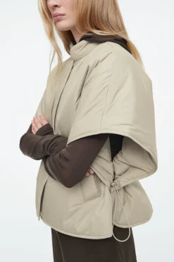 COS CROPPED PADDED HYBRID VEST BEIGE