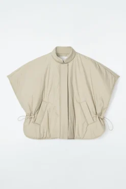 COS CROPPED PADDED HYBRID VEST BEIGE