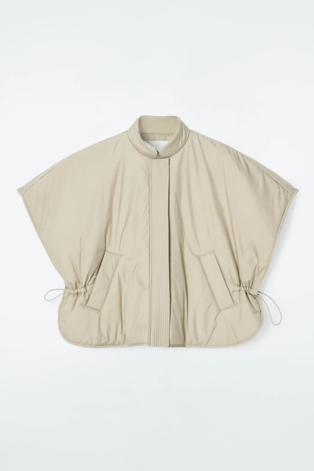 COS CROPPED PADDED HYBRID VEST BEIGE