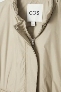 COS CROPPED PADDED HYBRID VEST BEIGE