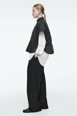 Online COS CROPPED PADDED HYBRID VEST CHARCOAL