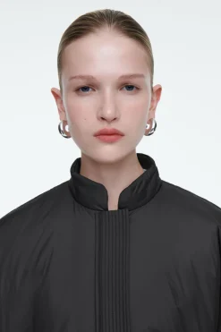 Online COS CROPPED PADDED HYBRID VEST CHARCOAL