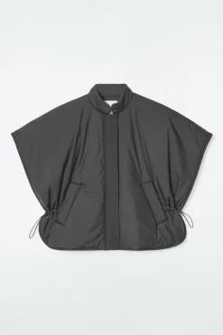Online COS CROPPED PADDED HYBRID VEST CHARCOAL