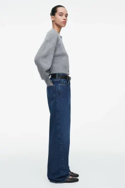 Best COS CROPPED WOOL CARDIGAN GRAY MÉLANGE