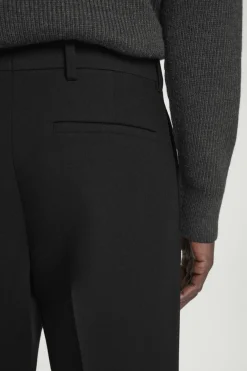 Clearance COS CROPPED WOOL-BLEND FLARED PANTS BLACK