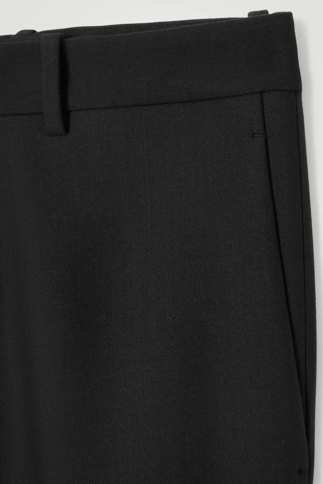 Clearance COS CROPPED WOOL-BLEND FLARED PANTS BLACK