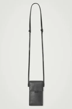 Sale COS CROSSBODY PHONE POUCH - LEATHER BLACK