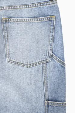 COS DENIM MAXI SKIRT WASHED LIGHT BLUE
