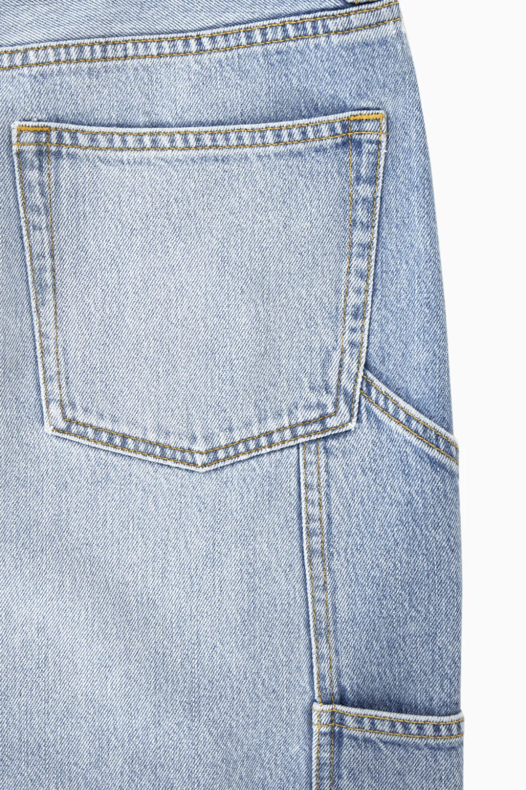 COS DENIM MAXI SKIRT WASHED LIGHT BLUE