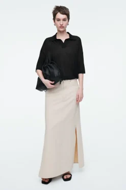 Hot COS DENIM MAXI SKIRT IVORY