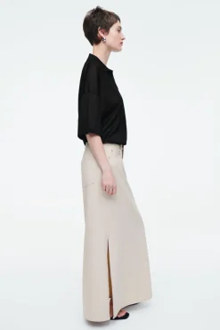 Hot COS DENIM MAXI SKIRT IVORY