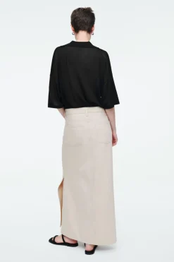 Hot COS DENIM MAXI SKIRT IVORY