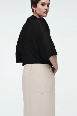 Hot COS DENIM MAXI SKIRT IVORY
