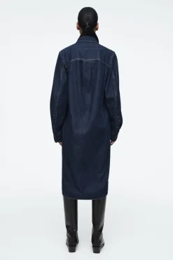 Clearance COS DENIM MIDI SHIRT DRESS DARK INDIGO