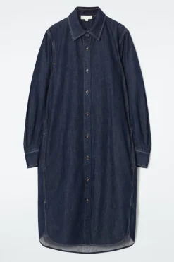 Clearance COS DENIM MIDI SHIRT DRESS DARK INDIGO