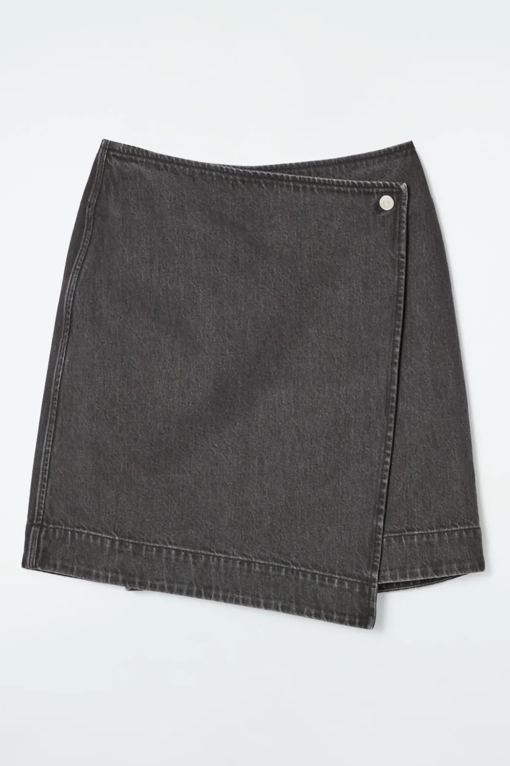 Online COS DENIM MINI WRAP SKIRT WASHED BLACK