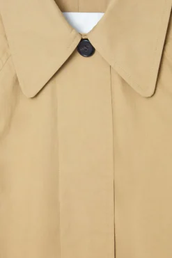 COS DETACHABLE-HOOD SHORT TRENCH COAT BEIGE