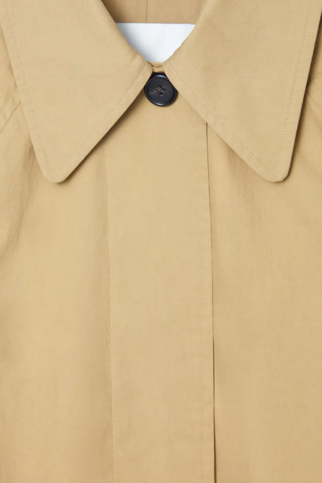 COS DETACHABLE-HOOD SHORT TRENCH COAT BEIGE
