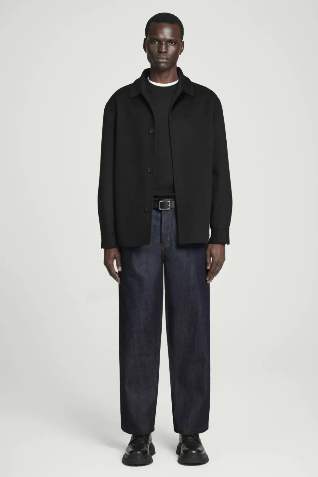 COS DOME RAW SELVEDGE STRAIGHT-LEG JEANS RAW INDIGO