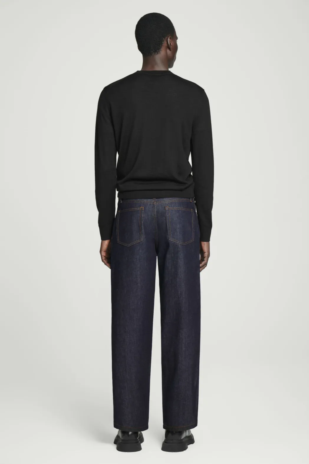 COS DOME RAW SELVEDGE STRAIGHT-LEG JEANS RAW INDIGO