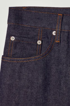 COS DOME RAW SELVEDGE STRAIGHT-LEG JEANS RAW INDIGO