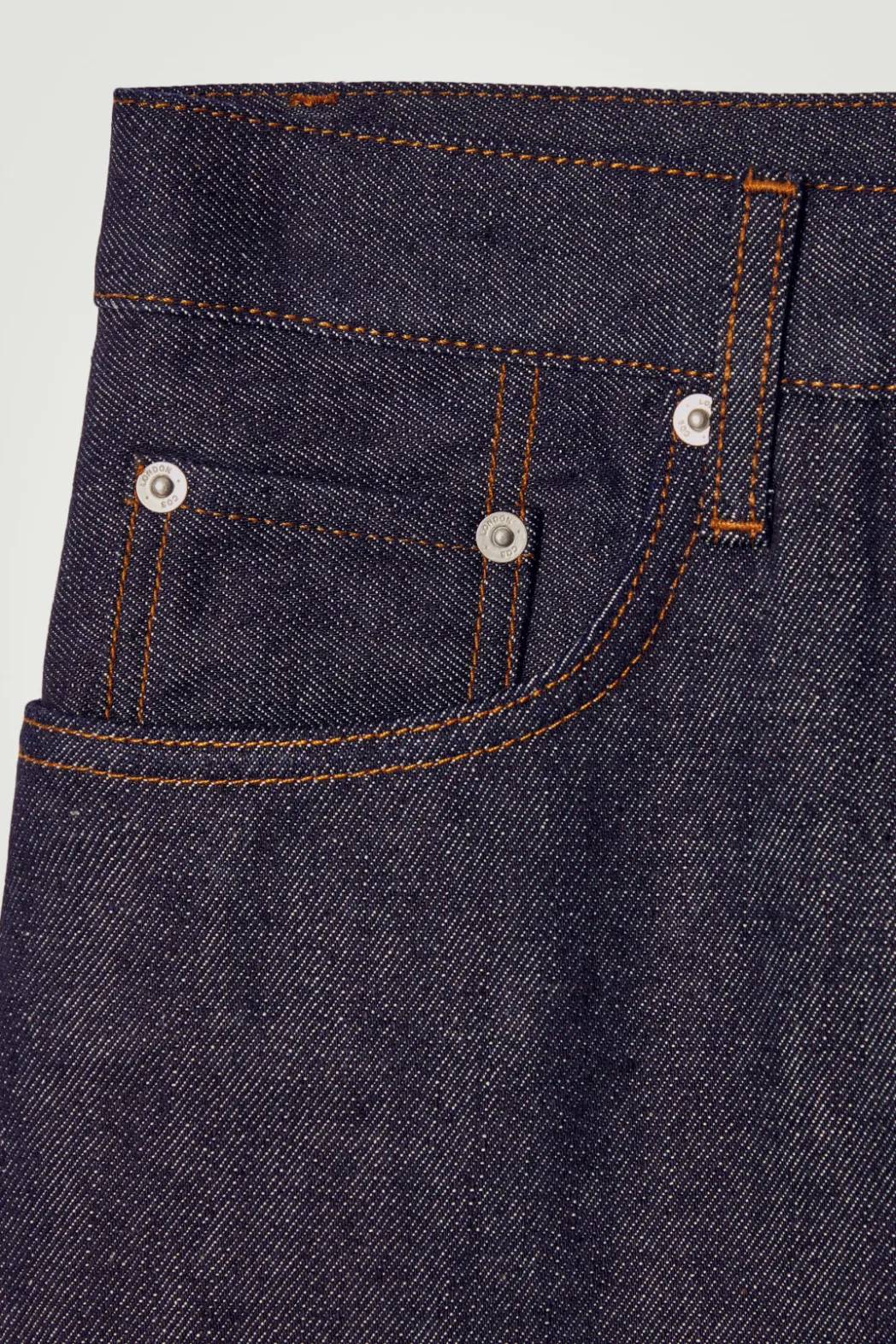 COS DOME RAW SELVEDGE STRAIGHT-LEG JEANS RAW INDIGO
