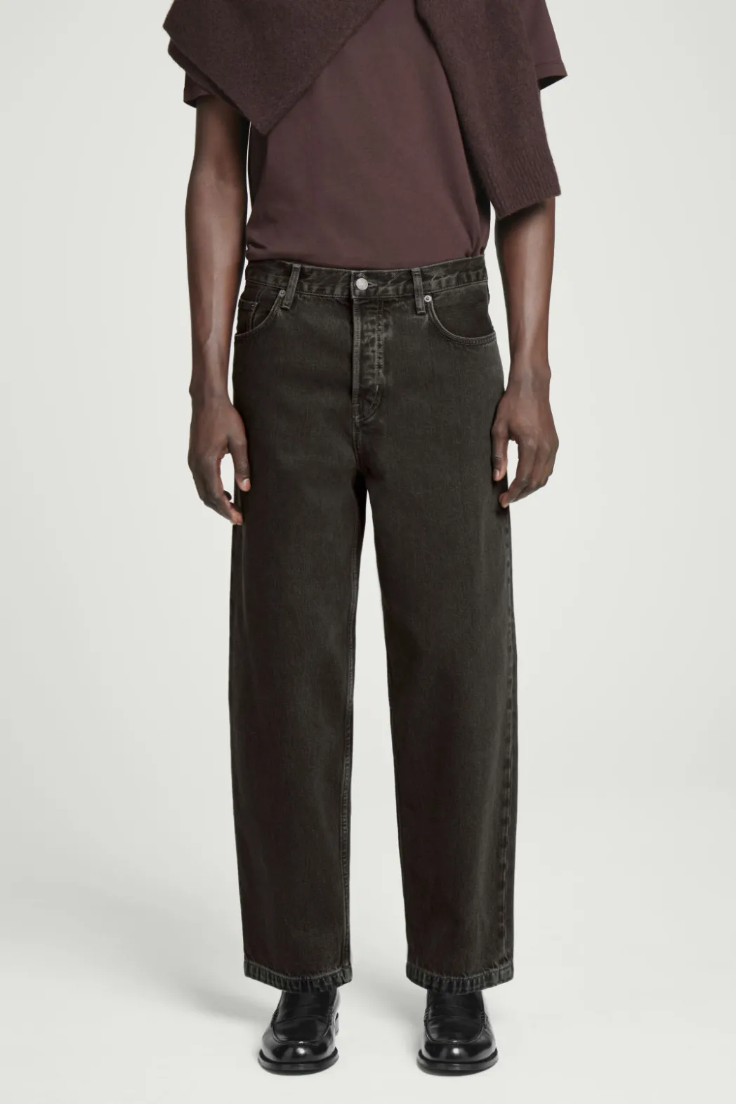 New COS DOME STRAIGHT-LEG JEANS BLACK