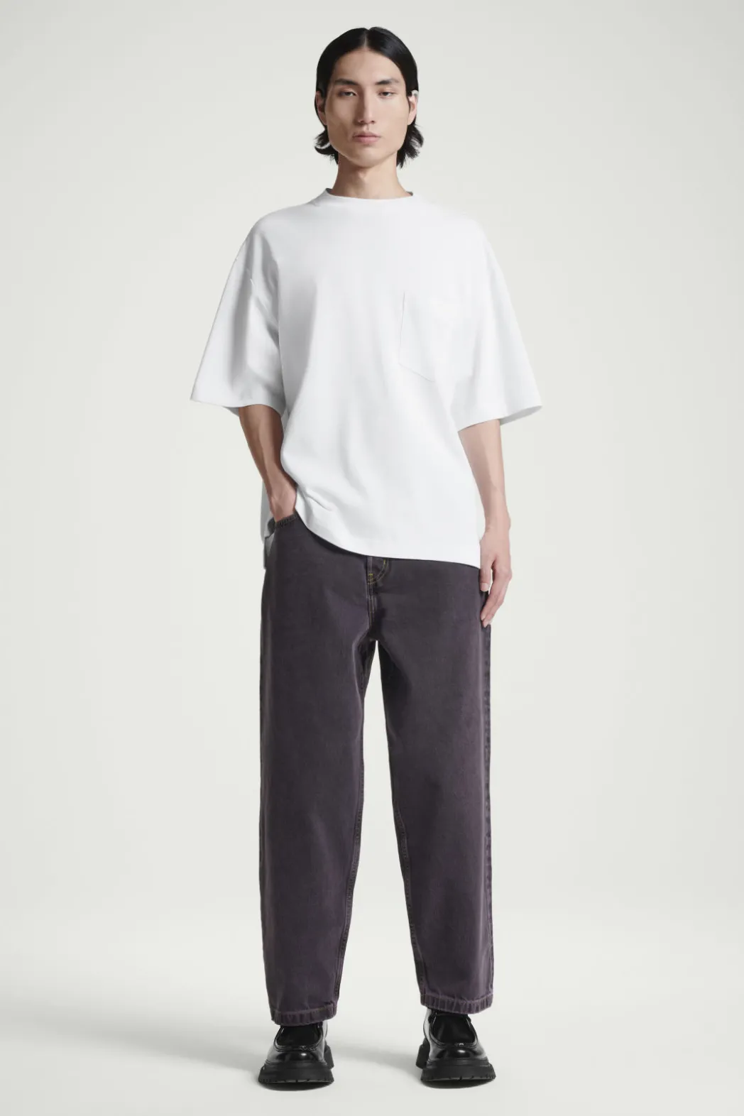 Sale COS DOME STRAIGHT-LEG JEANS DARK PURPLE