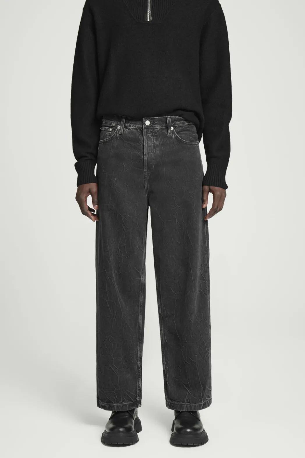 Outlet COS DOME STRAIGHT-LEG JEANS BLACK