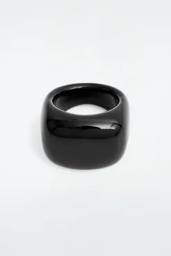 Outlet COS DOMED GLASS RING BLACK
