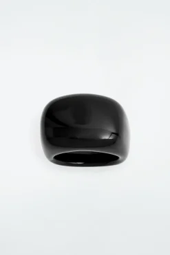 Outlet COS DOMED GLASS RING BLACK