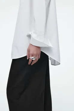 Discount COS DOUBLE DROPLET RING SILVER