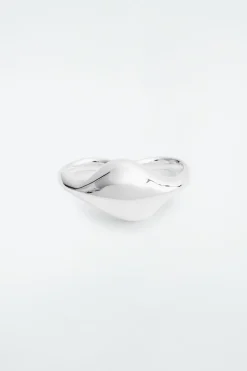Discount COS DOUBLE DROPLET RING SILVER